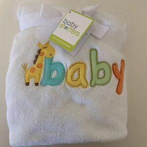 Baby Starters Giraffe Baby 30" x 40" Fleece White Security Blanket Lovey NWT